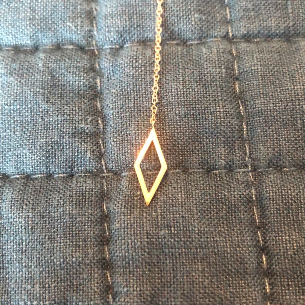 Ef Collection Double Diamond Lariat Necklace - image 5